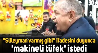 Poligona giden Ümit Özdağ, makinelı tüfek istedi