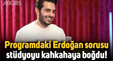 Programdaki Erdoğan sorusu tüm stüdyoyu kahkahaya boğdu