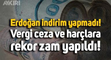 Resmi Gazete'de yayımlandı: Ceza, harç ve vergilere yüzde 122,93 zam yapıldı