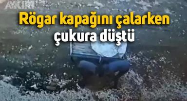 Şanlıurfa'da rögar kapağını çalmak isterken çukura düştü