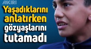 Sokak röportajında yaşadıklarını anlatırken ağlayan 15 yaşındaki çocuk