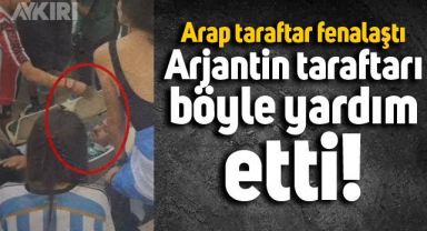 Suudi Arabistan-Arjantin maçında fenalaşan Arap taraftara böyle yardım ettiler