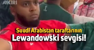 Suudi Arabistan taraftarı içine giydiği  Lewandowski formasını maç içinde böyle çıkardı