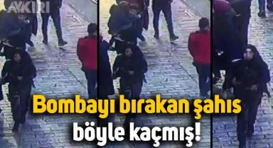 Taksim İstiklal Caddesi'ne bombayı bırakan kadının kaçtığı anlar böyle görüntülendi