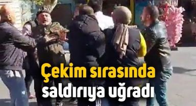 Zeyrek TV muhabiri, çekim sırasında saldırıya uğradı