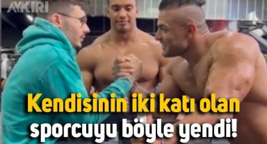 19 yaşındaki sporcu, kendisinin iki katı olan rakibini böyle yendi