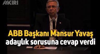 ABB Başkanı Mansur Yavaş'tan adaylık sorusuna cevap: