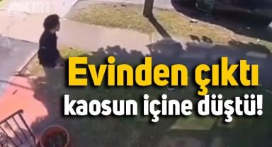 ABD'de evinin önünde gerçekleşen kazayı gören adam şok oldu