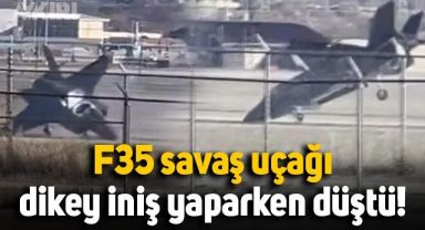 ABD'de F-35 savaş uçağı, dikey iniş yaparken düştü
