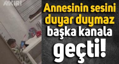 Annesinin kendine yaklaştığını gören çocuğun refleksi, izleyenleri güldürdü