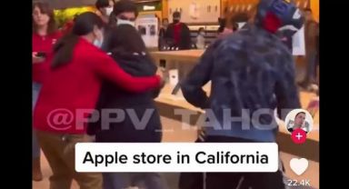 Apple mağazası böyle soyuldu: 