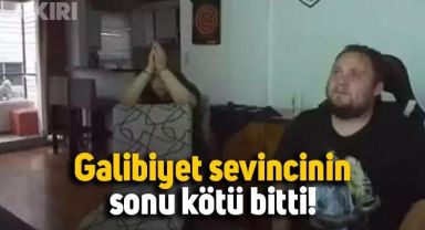 Arjantin taraftarı, galibiyete sevinirken cama çarptı