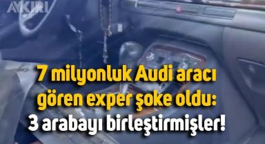 Audi marka aracı expere götürdü, exper bile şok oldu: 3 arabayı birleştirmişler!