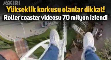 Avrupa'nın en büyük eğlence parklarından birindeki roller coaster