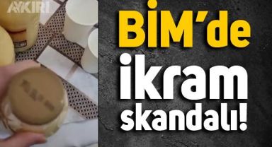 BİM'in ikram ettiği ürünlerin son kullanma tarihinin geçmiş olduğu görüntülendi