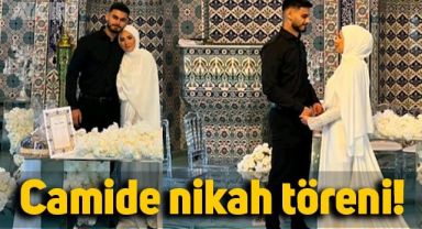 Camide nikah görüntüleri tartışma konusu oldu