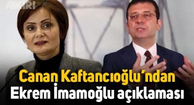 Canan Kaftancıoğlu'ndan Ekrem İmamoğlu açıklaması: Benim tarafımdan öyle bir şey asla olmaz