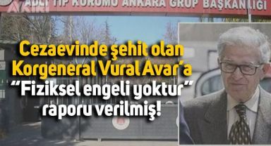 Cezaevinde şehit olan Korgeneral Vural Avar'a verilen sağlık kurulu raporu ortaya çıktı