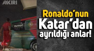 Cristiano Ronaldo'nun Katar'dan ayrıldığı anlar böyle görüntülendi