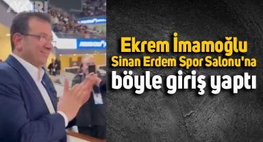 Ekrem İmamoğlu, Sinan Erdem Spor Salonu'na böyle giriş yaptı