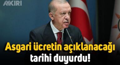 Erdoğan, asgari ücreti açıklayacakları tarihi duyurdu