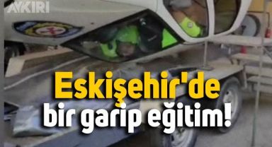 Eskişehir'de polislerin ilginç eğitim görüntüleri