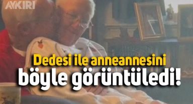 Evliliklerinde 62 yılı geride bırakan dedesi ve anneannesini böyle görüntüledi