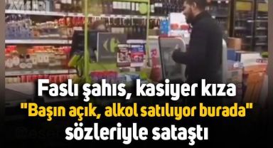 Faslı şahıs, kasiyer kıza