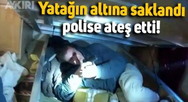 Film sahnelerini aratmayan görüntü: Yatağın altına saklandı, polislere ateş etti