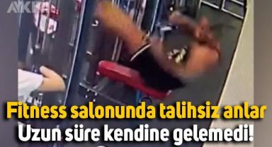 Fitness merkezinde talihsiz anlar: Baygınlık geçirdi, ayakta durmakta zorlandı