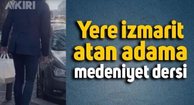 Fransa'da yere izmarit atan adama yapılanlar böyle kaydedildi