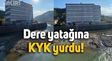 Giresun'da dere yatağına KYK yurdu yapıldı