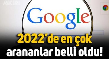 Google'da 2022'de en çok arananlar belli oldu