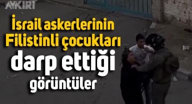 İsrail askerlerinin Filistinli çocukları darp ettiği görüntüler