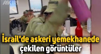 İsrail'de askeri yemekhanede çekilen görüntüler
