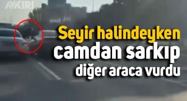 İstanbul'da, seyir halindeki aracın camından sarkıp, diğer araca vurdular