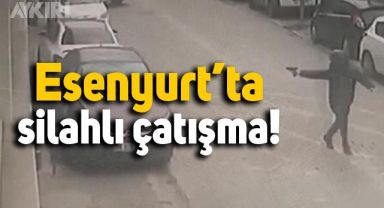 İstanbul Esenyurt'ta yaşanan silahlı kovalamaca, kameralara böyle yansıdı