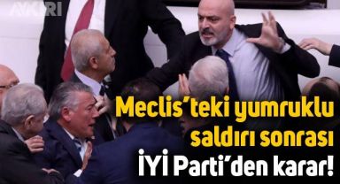 İYİ Parti'den Meclis'teki yumruklu saldırı sonrası karar