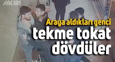 Karabük'te bir pasajın içinde meydana gelen kavga güvenlik kameralarına böyle yansıdı