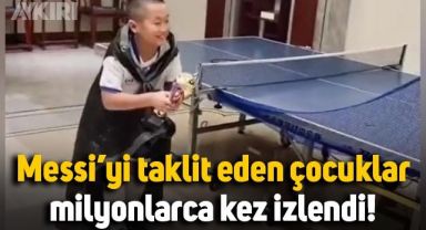 Küçük çocuklar Messi'nin Dünya Kupası'nı aldığı anları böyle canlandırdı