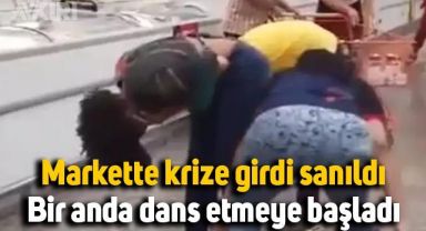 Markette krize girdi sanıldı, bir anda tüm müşteriler dans etmeye başladı