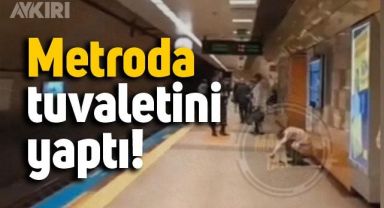 Metroda bir şahıs herkesin içinde tuvaletini yaptı