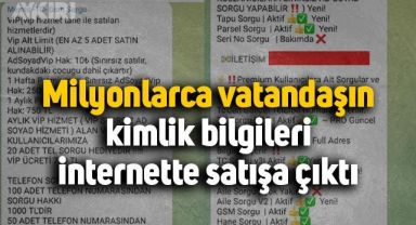Milyonlarca vatandaşın kimlik bilgileri internette satışa çıktı