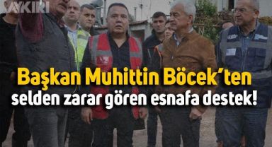 Muhittin Böcek'ten, selden zarar gören esnafa fatura desteği