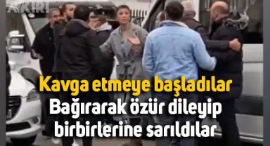 Okul çıkışı tartışmaya başladılar, bağırarak özür dileyip sarıldılar