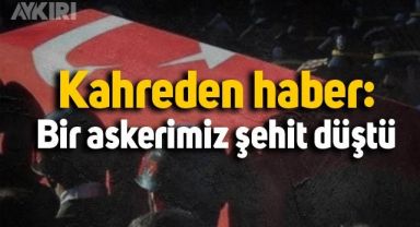 Pençe-Kilit Operasyonu bölgesinde bir asker şehit oldu