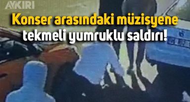 Piiz grubunun davulcusu Mehmet Dudarık'a saldırı güvenlik kamerasında