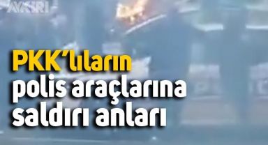 PKK'lıların Paris'te polis arabasına saldırdığı anlar