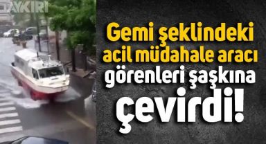 Selin vurduğu İtalya'daki gemiye benzeyen acil müdahale aracı görenleri şaşırttı