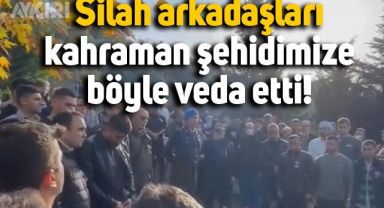 Silah arkadaşları, kahraman şehidimize komando yemini ile veda etti